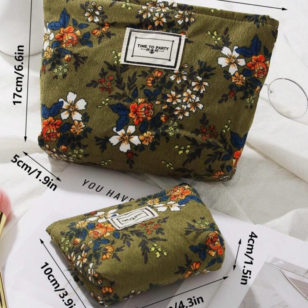 Floral Green Women's Bag Set. BRAND NEW NO TAGS